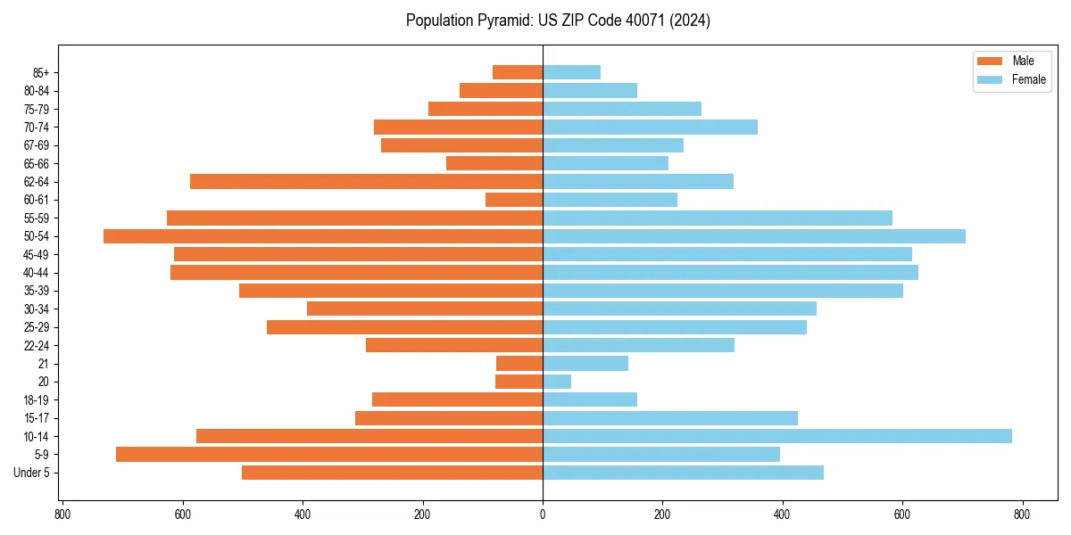 Population pyramid for 