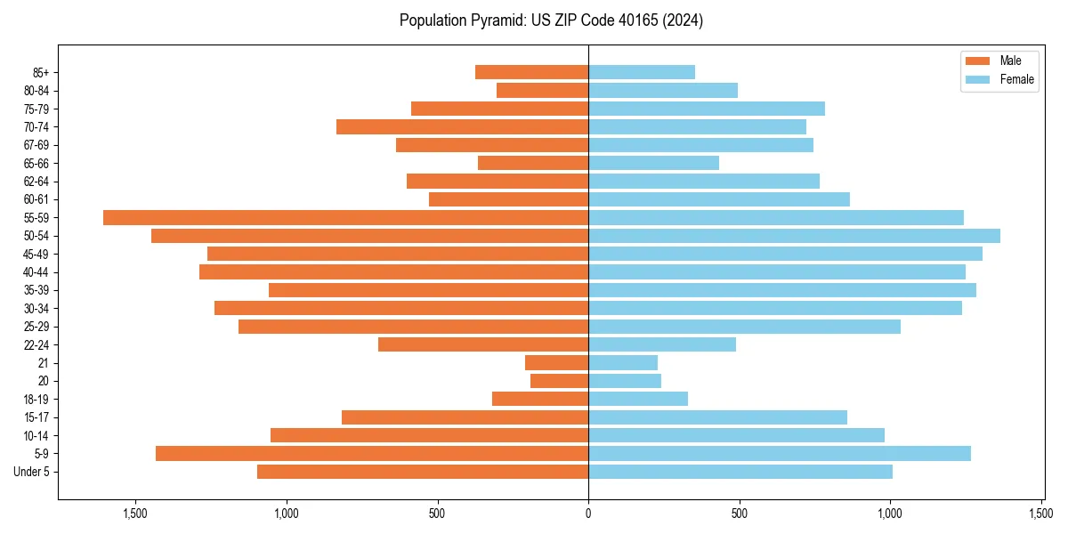 Population pyramid for 