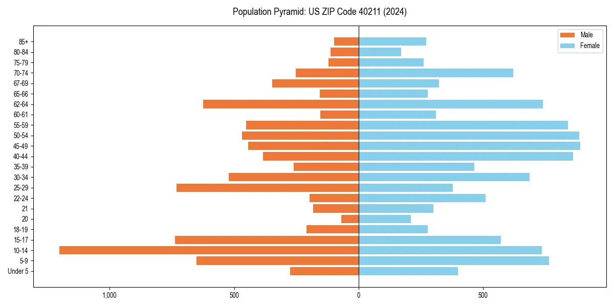 Population pyramid for 