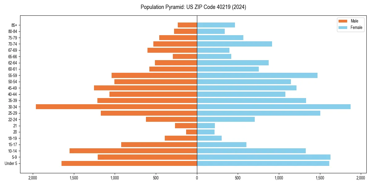 Population pyramid for 