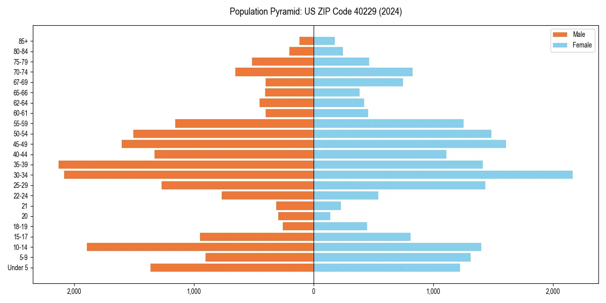 Population pyramid for 