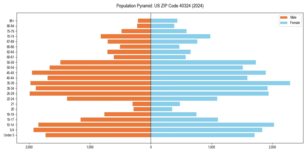 Population pyramid for 