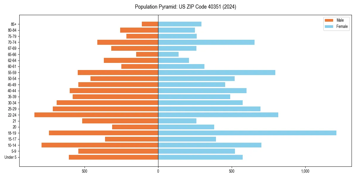 Population pyramid for 