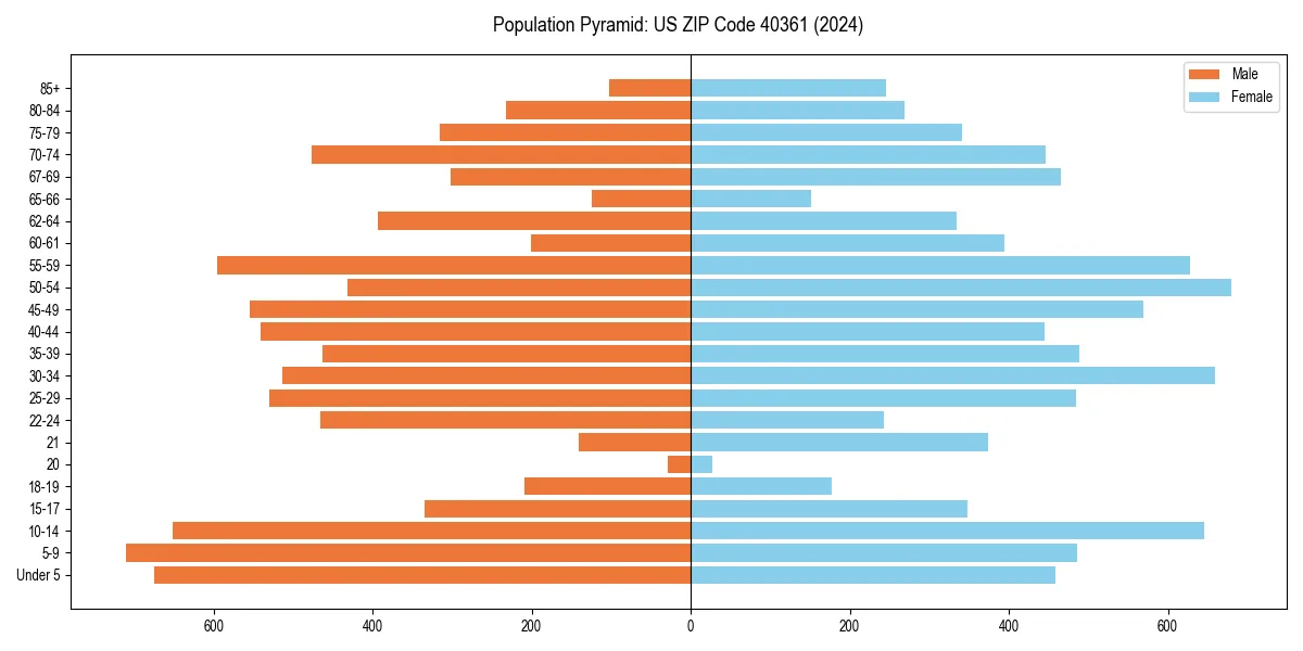 Population pyramid for