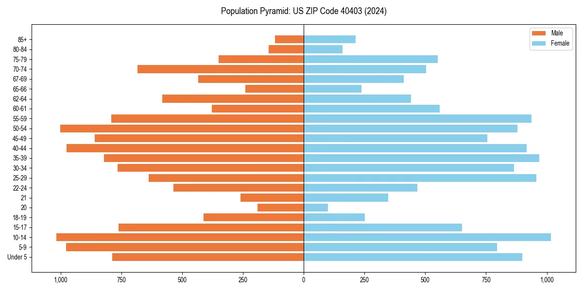 Population pyramid for 