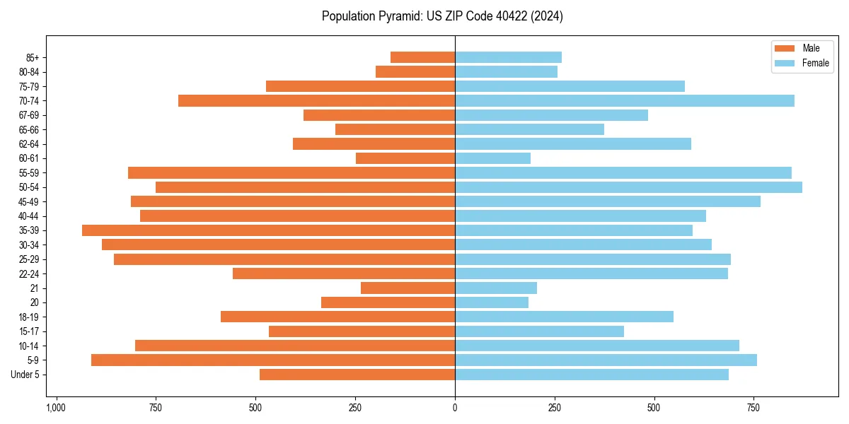 Population pyramid for 
