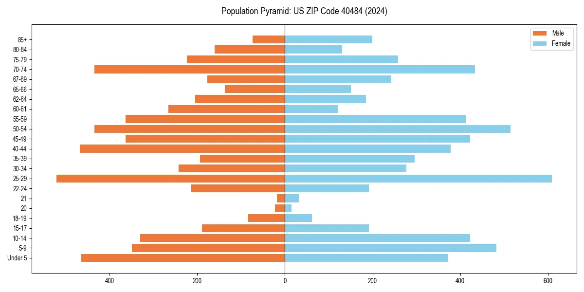 Population pyramid for 