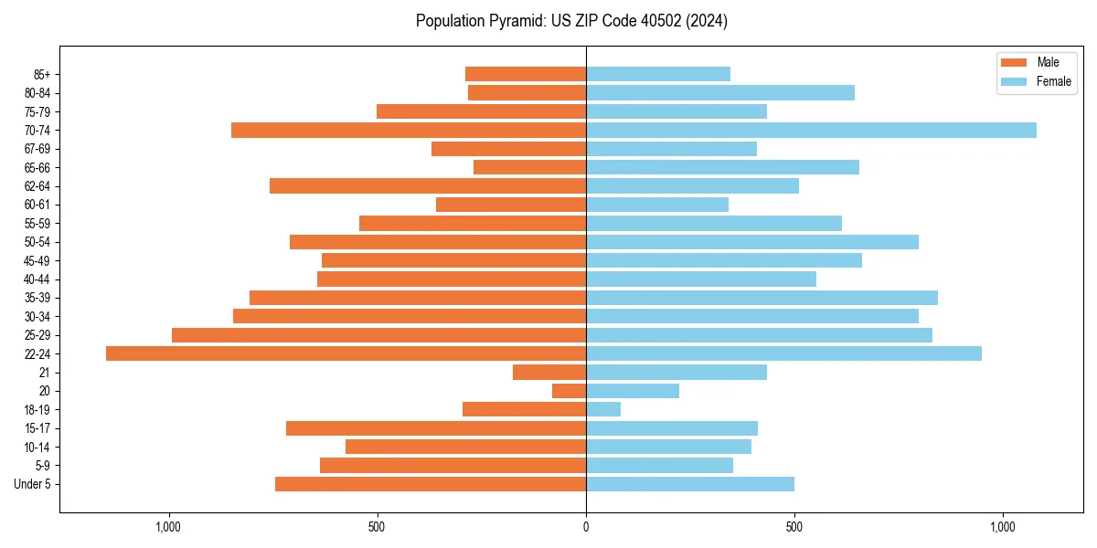Population pyramid for 