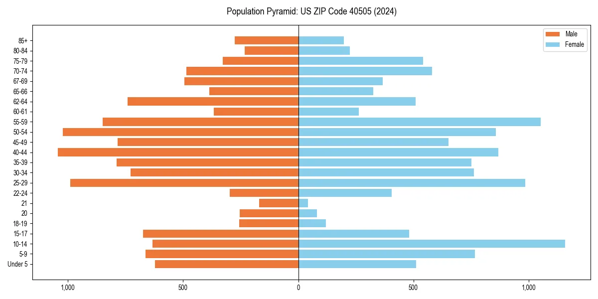 Population pyramid for 