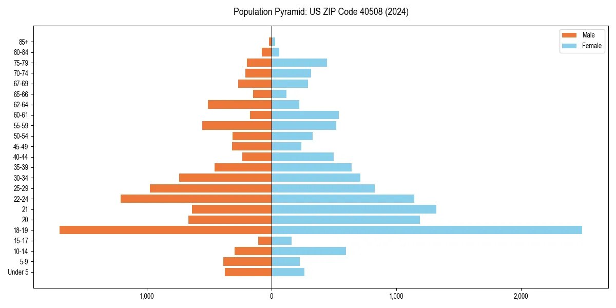 Population pyramid for 