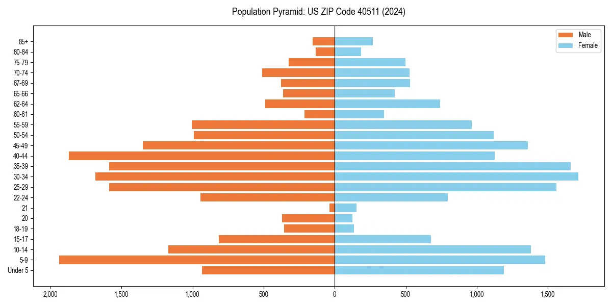 Population pyramid for 