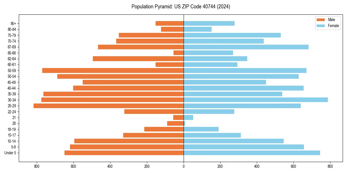 Population pyramid for 
