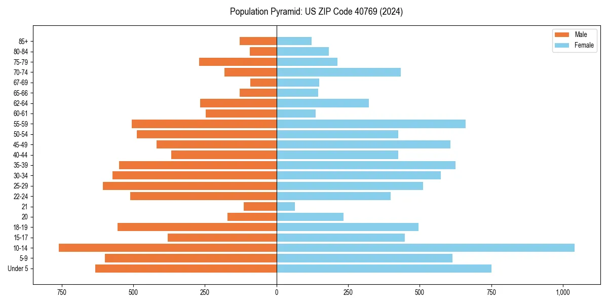 Population pyramid for