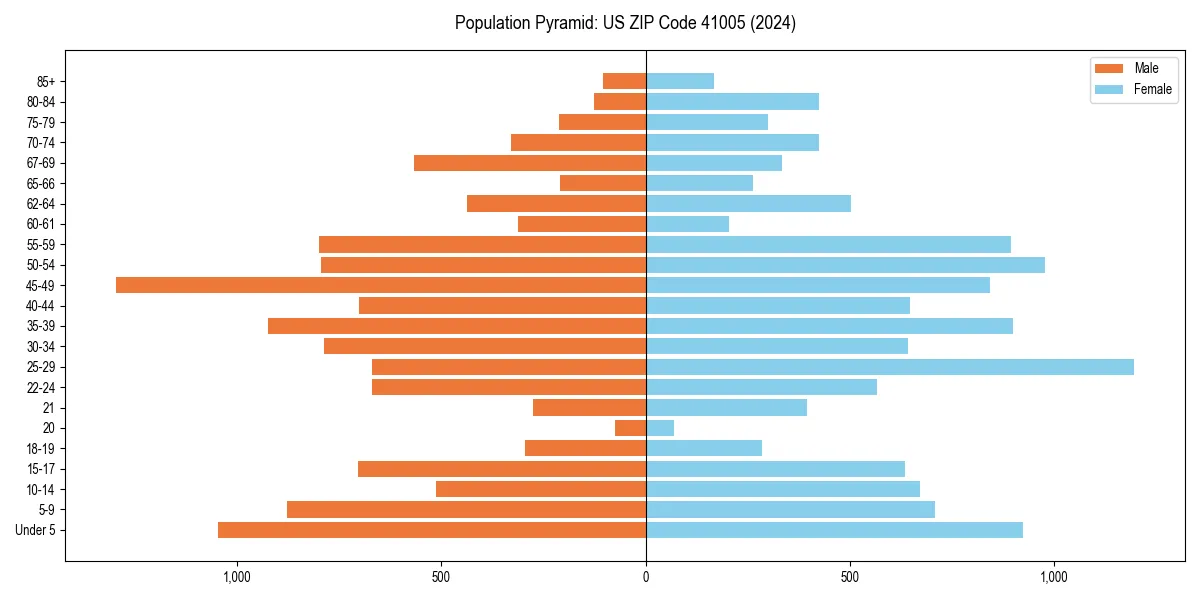 Population pyramid for 