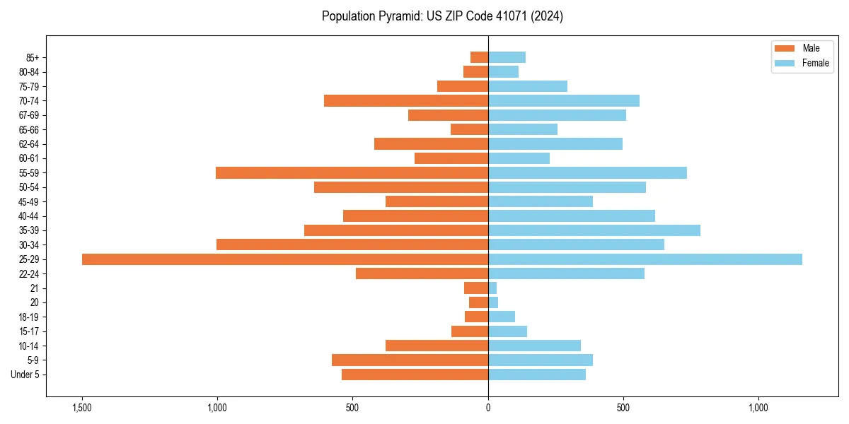 Population pyramid for 