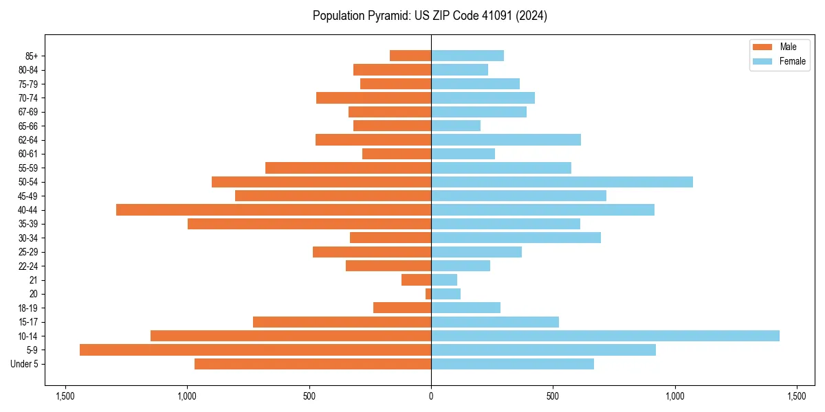 Population pyramid for 