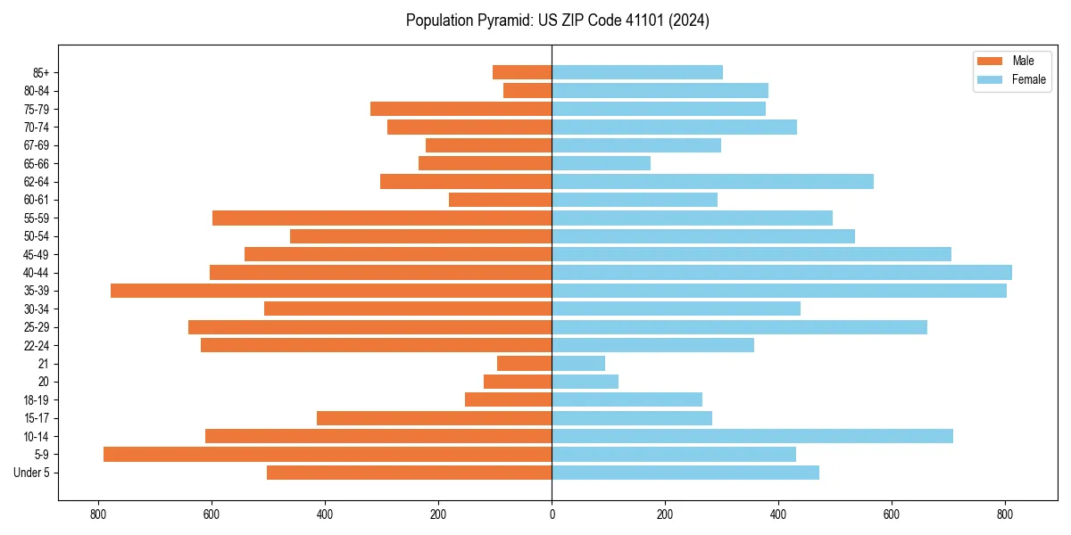 Population pyramid for 