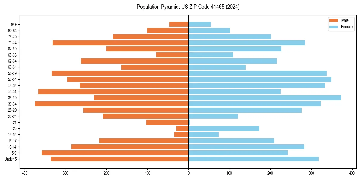 Population pyramid for 