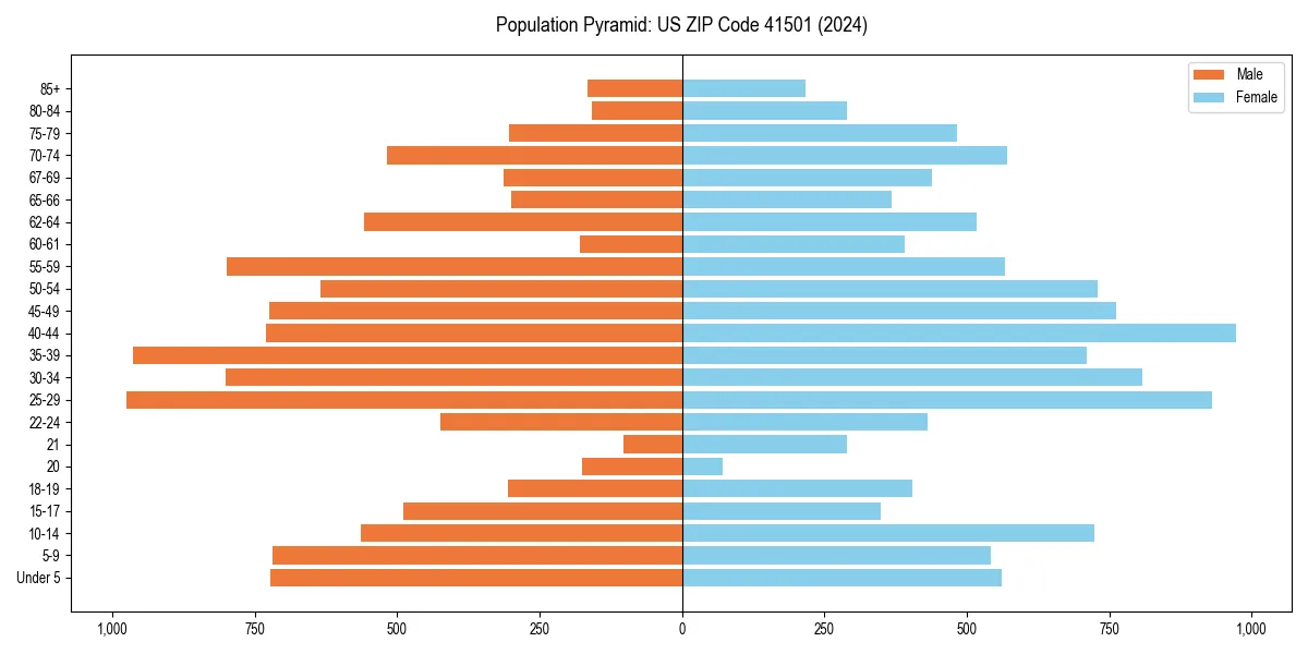 Population pyramid for 