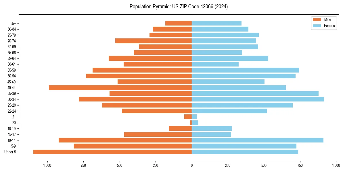 Population pyramid for 