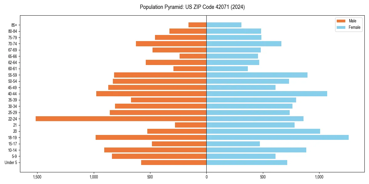 Population pyramid for 