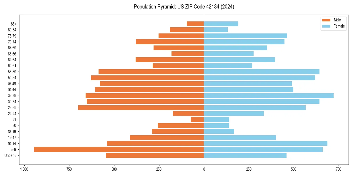 Population pyramid for 