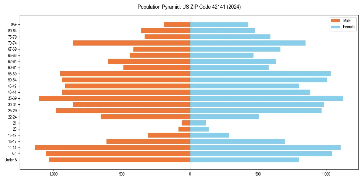 Population pyramid for 