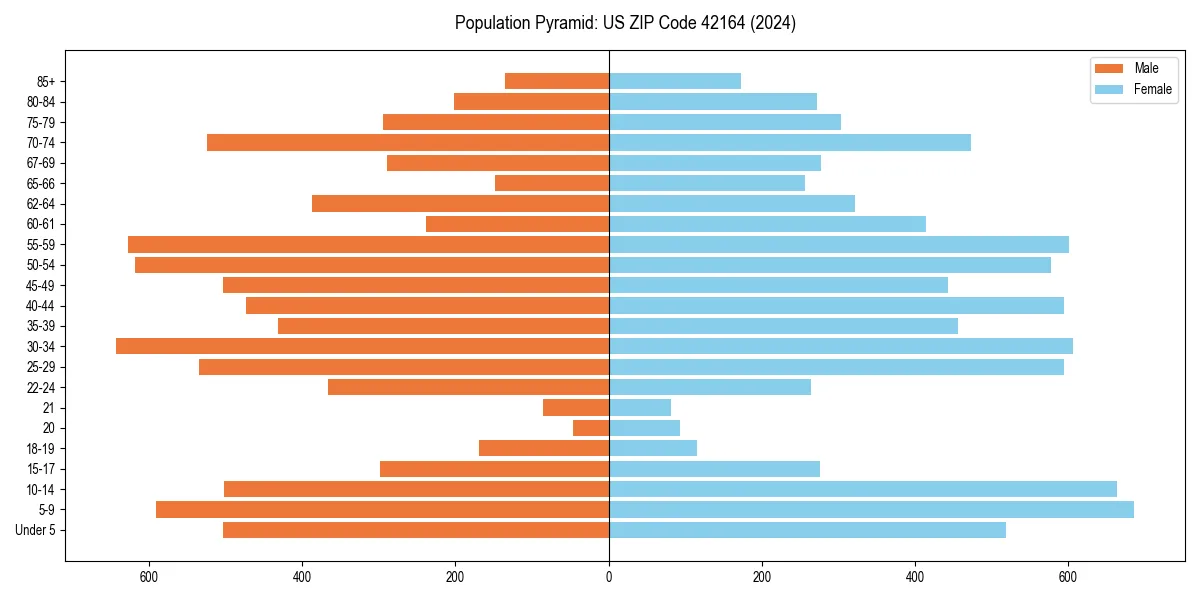 Population pyramid for 