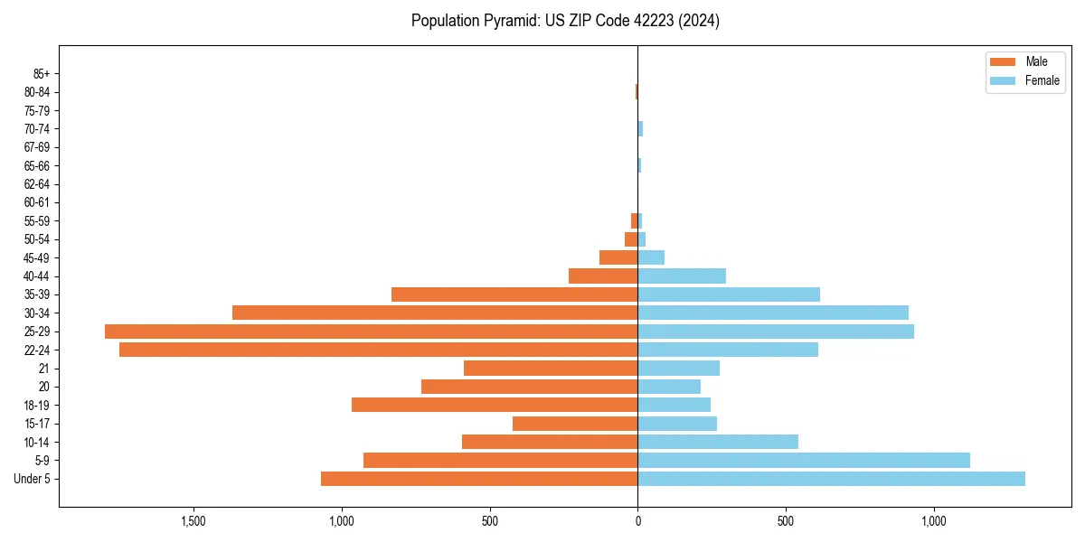 Population pyramid for 