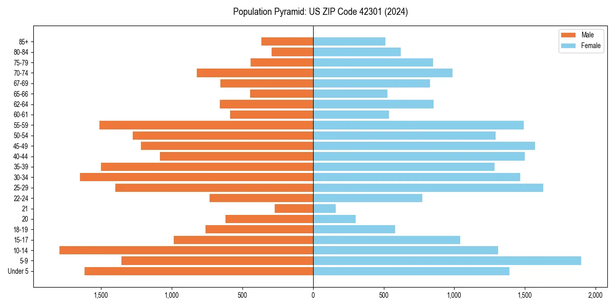 Population pyramid for 