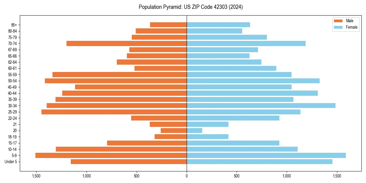 Population pyramid for 