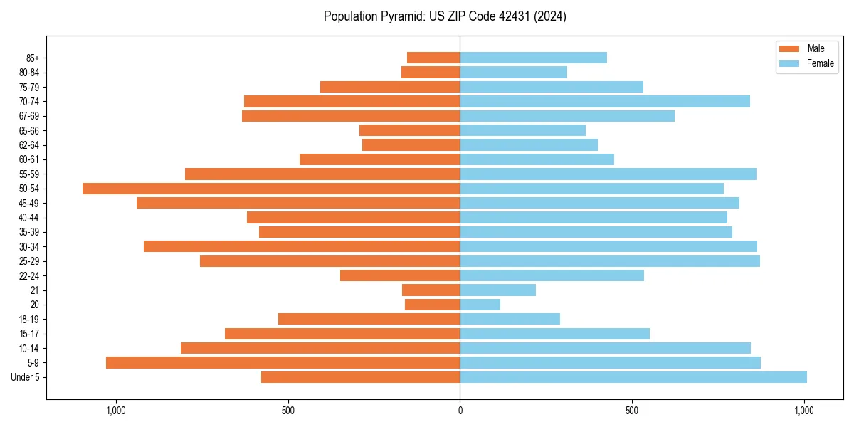 Population pyramid for
