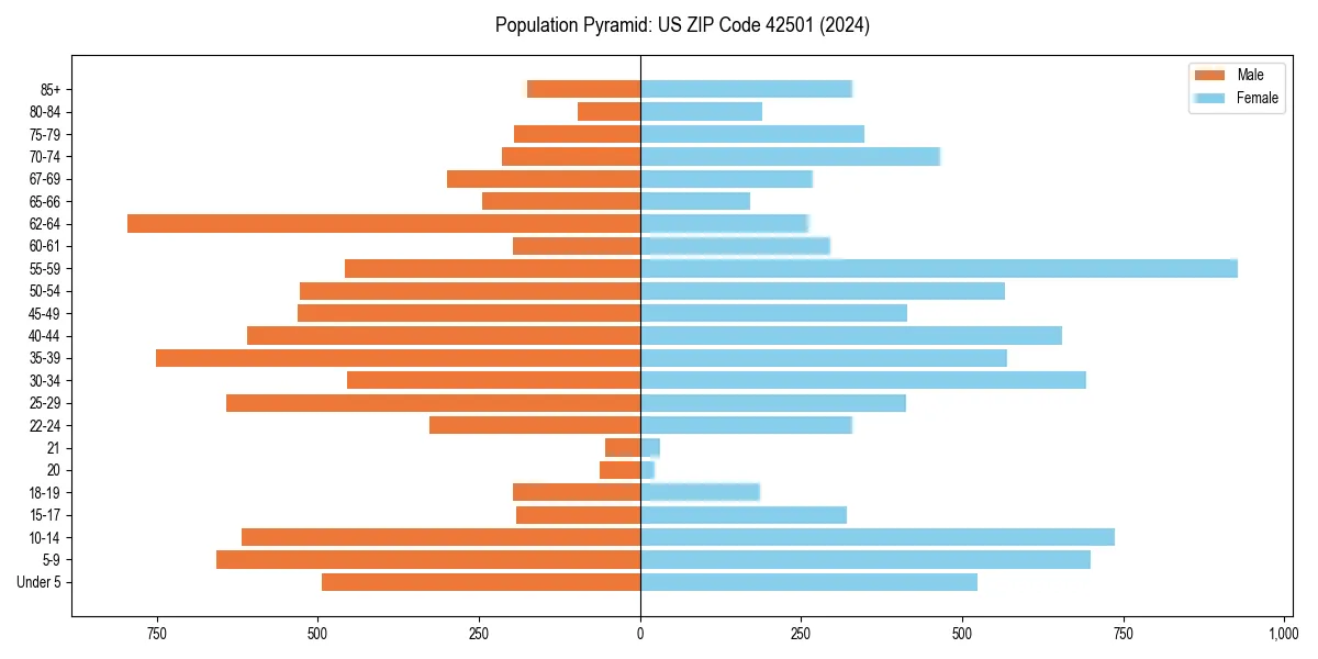 Population pyramid for 