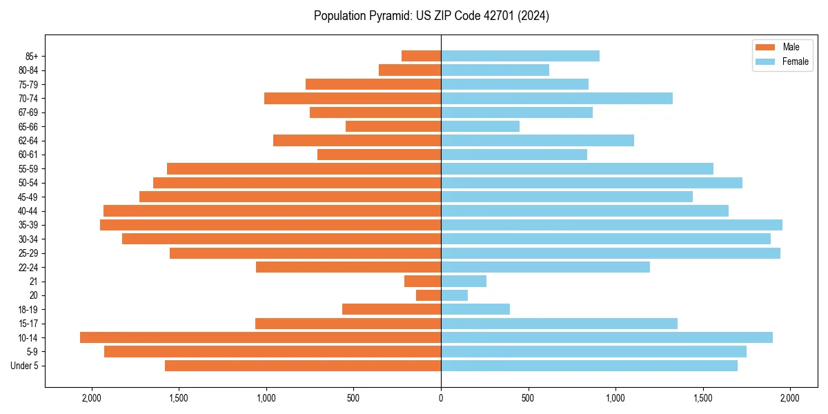 Population pyramid for 