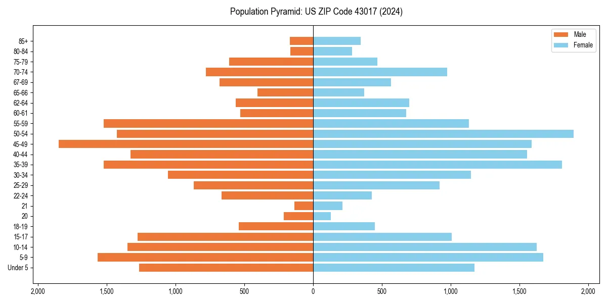 Population pyramid for 
