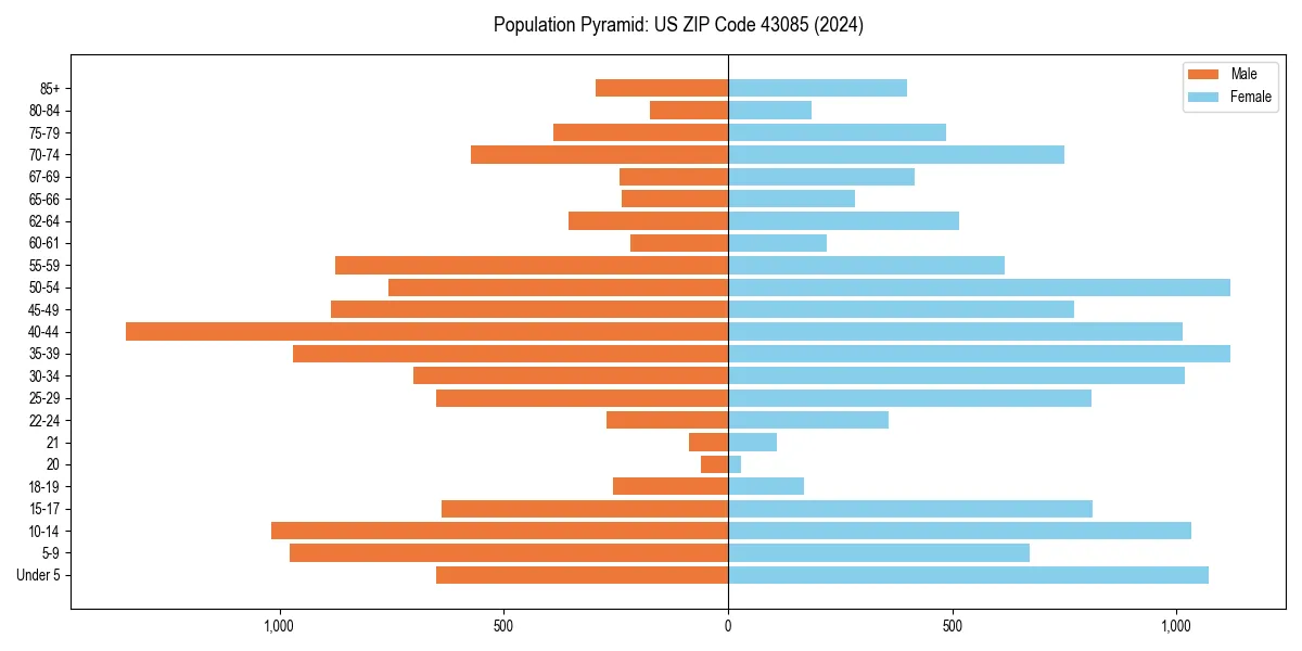 Population pyramid for 