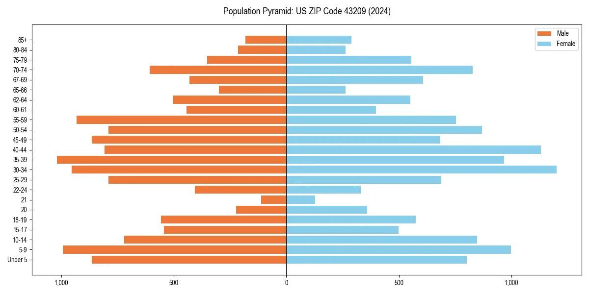 Population pyramid for 