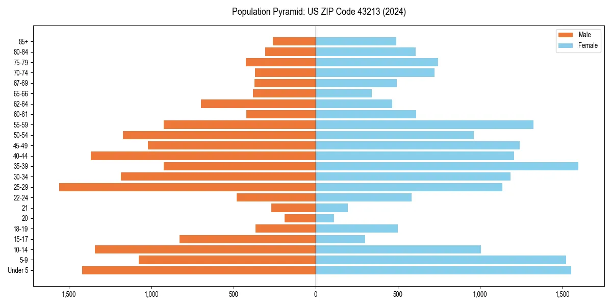 Population pyramid for 