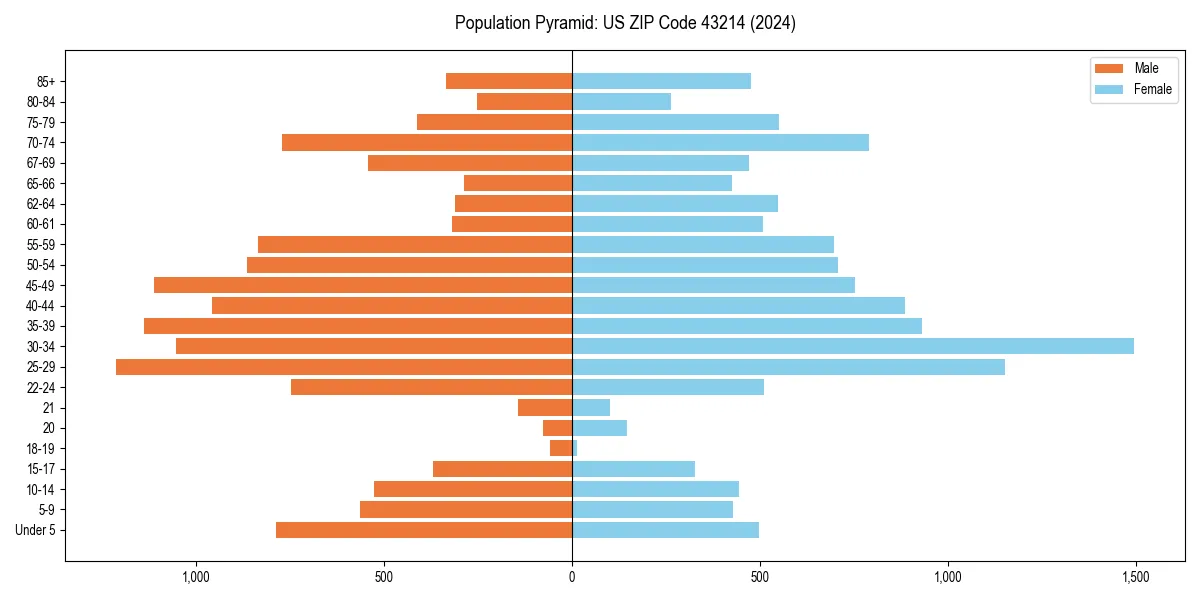 Population pyramid for 