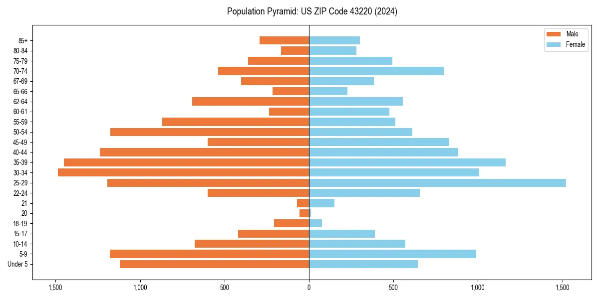 Population pyramid for 