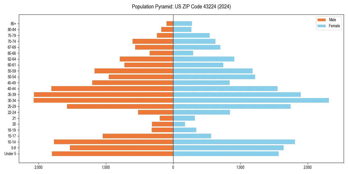Population pyramid for 