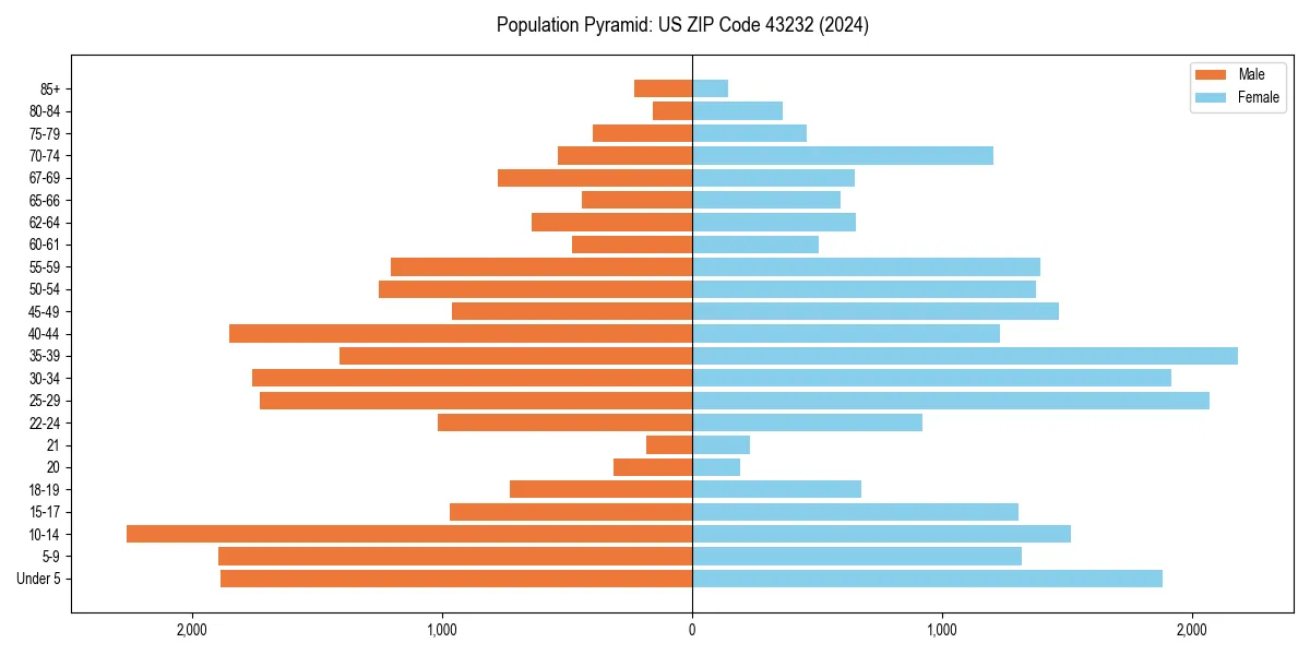 Population pyramid for 