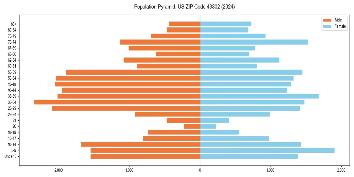 Population pyramid for 