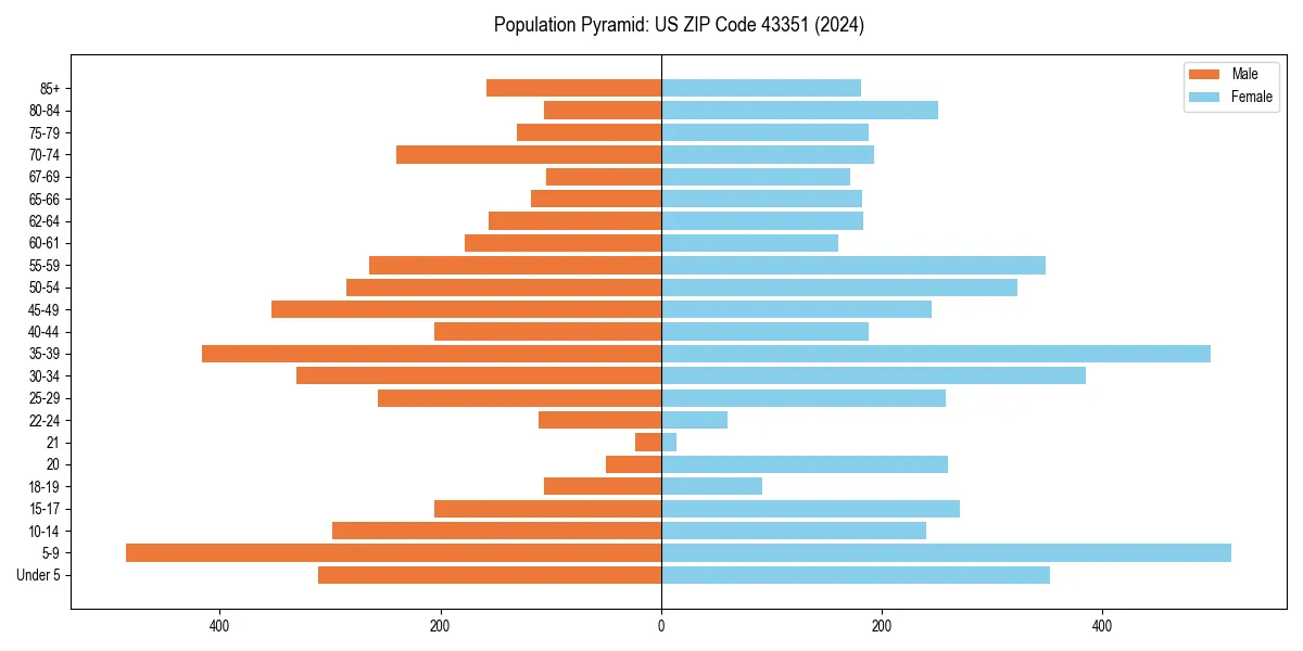 Population pyramid for 