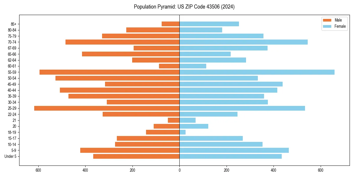 Population pyramid for 
