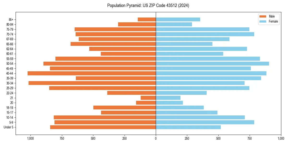 Population pyramid for 