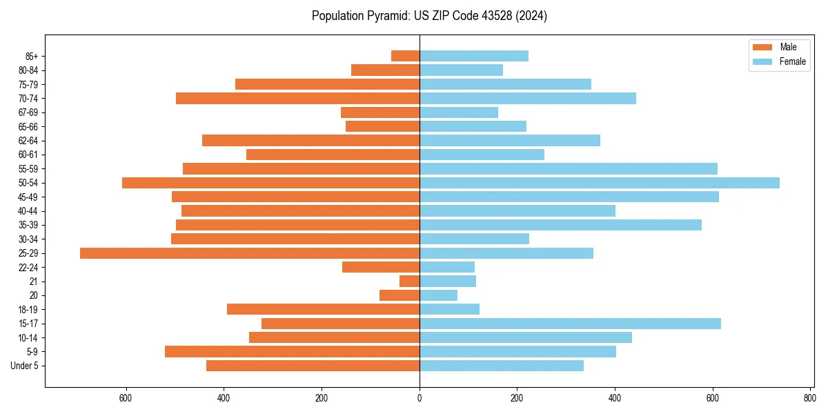 Population pyramid for 