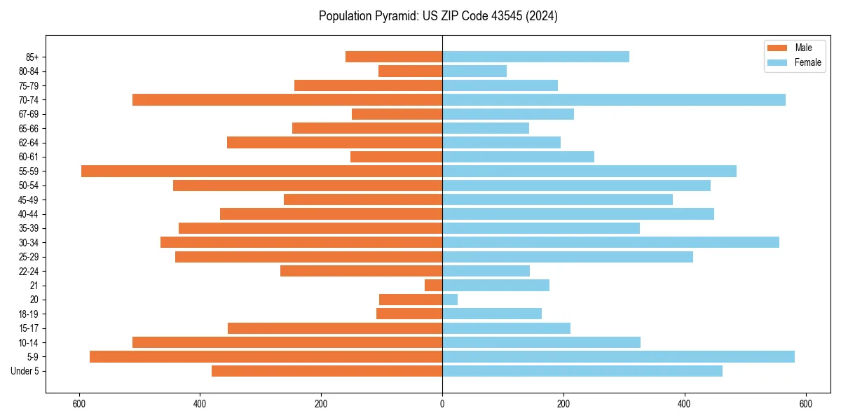 Population pyramid for 