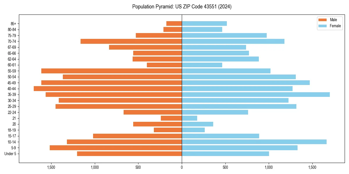 Population pyramid for 