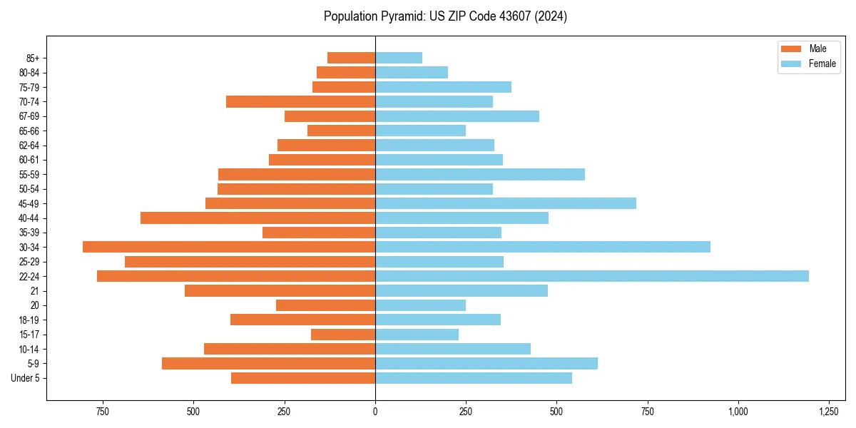 Population pyramid for 